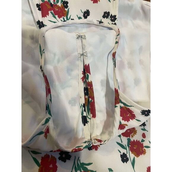 A.L.C. Floral Richards Silk MIDI Dress Sz 2 - Picture 5 of 15